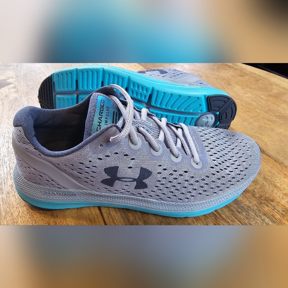 Under Armour Running Shoes Charged Impulse Gray Womens US Size 9